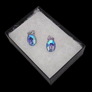 Vintage Monet Sapphire Blue Clip-On Earrings